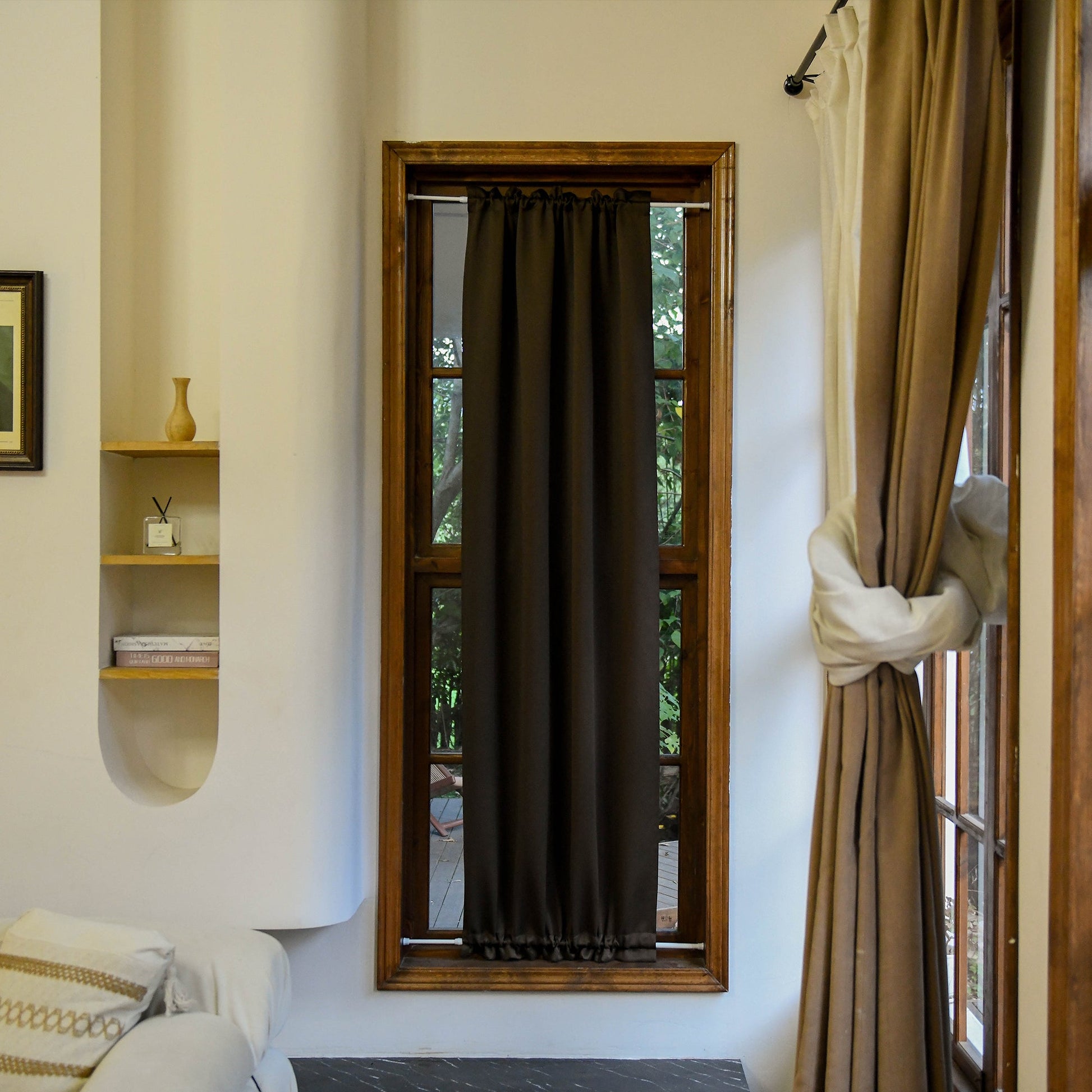 Custom Curtains: French Blackout Door Curtains, 1 Curtain Panel-3