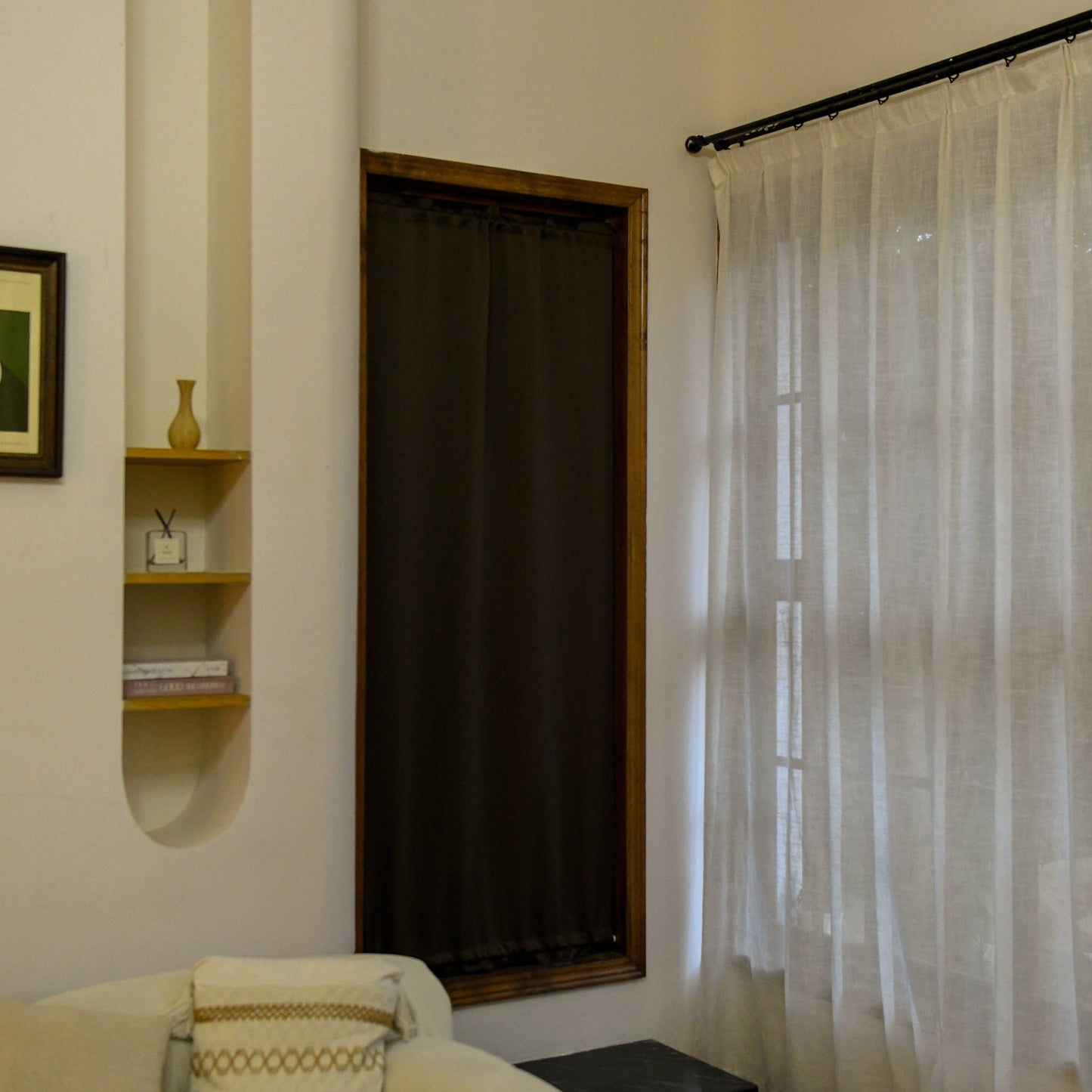 Custom Curtains: French Blackout Door Curtains, 1 Curtain Panel-2