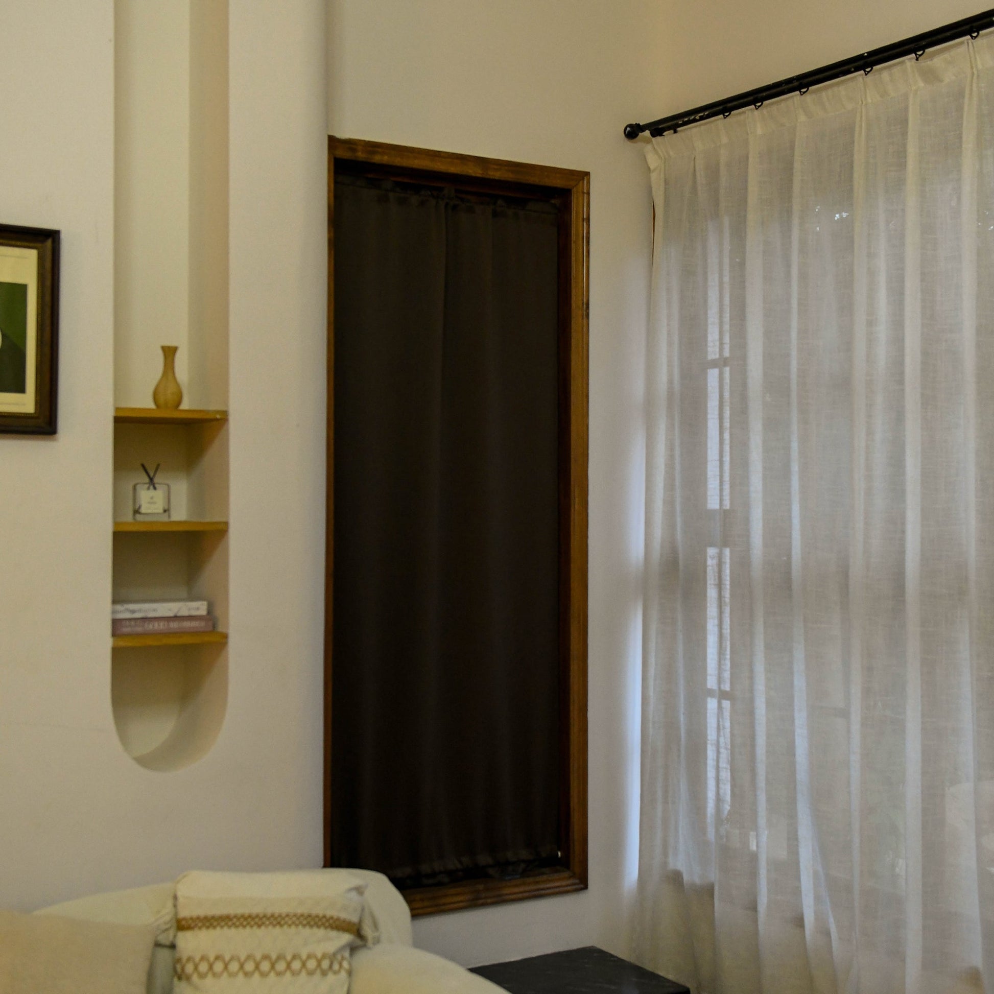 Custom Curtains: French Blackout Door Curtains, 1 Curtain Panel-2