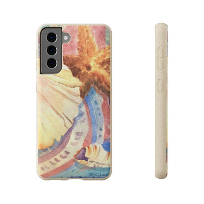 Biodegradable Phone Case with 'Treasures of the Tide' Watercolor Original Artwork by Barbara Cleary-42