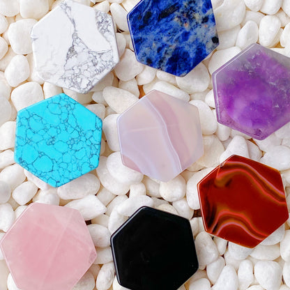 Hexagon Natural Stone Device Grip-2