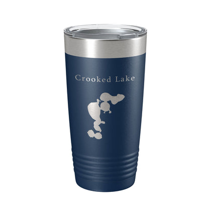 Crooked Lake Map Tumbler Travel Mug Insulated Laser Engraved Coffee Cup Florida 20 oz-8