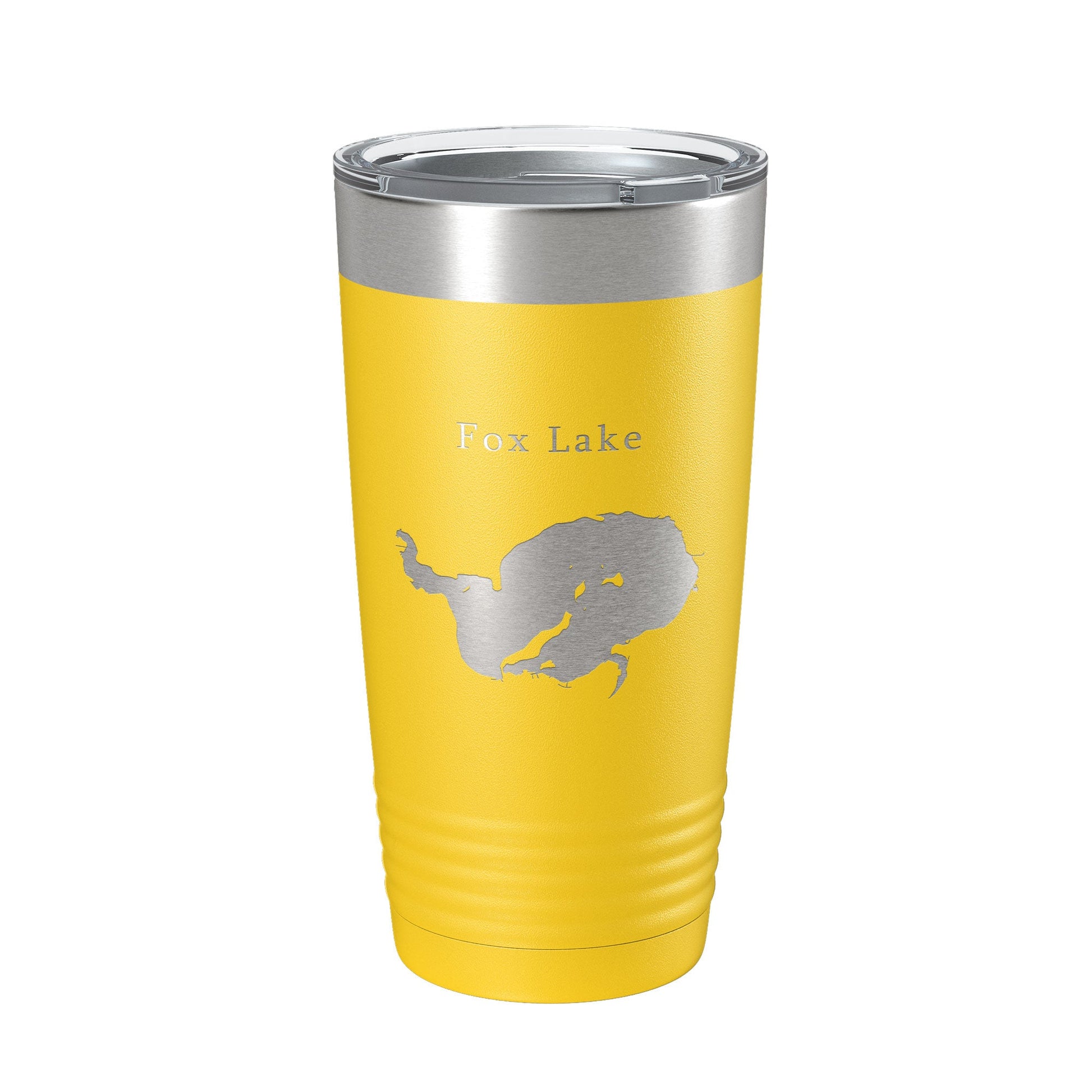 Fox Lake Map Tumbler Travel Mug Insulated Laser Engraved Coffee Cup Wisconsin 20 oz-4