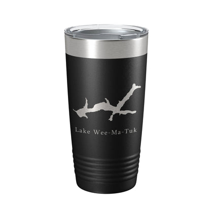 Lake Wee-Ma-Tuk Map Tumbler Travel Mug Insulated Laser Engraved Coffee Cup Illinois 20 oz-5