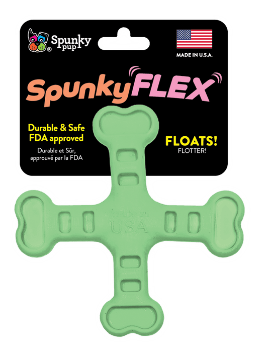 SpunkyFLEX Cross Bone Dog Toy – Durable, Safe & Made in the USA-0