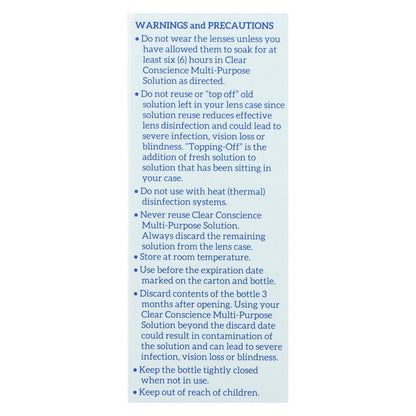 Clear Conscience Contact Lens Solution Travel Size (1x3 Oz)-2