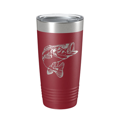 Bass Fishing Tumbler Angler Travel Mug Insulated Laser Engraved Coffee Cup Gift 20 oz-18