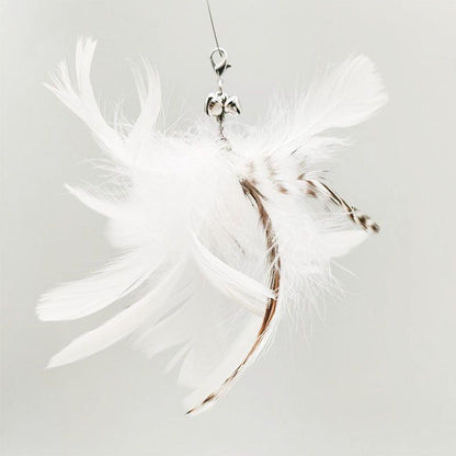 Feather Frenzy Cat Teaser: Extendable Steel Wire Rod With Suction Cup-6