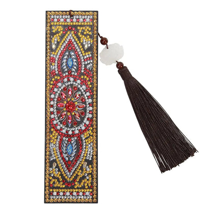 DIY Diamond Painting Leather Bookmark with Tassel