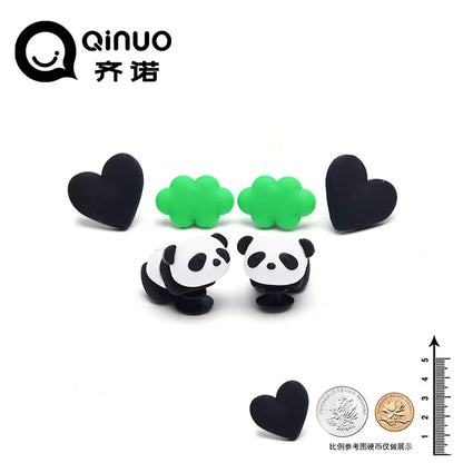 Cute Cartoon DIY 3D Panda Shoe Charms and Accessories