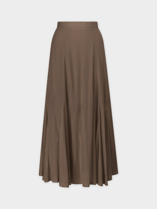 TRUMPET FLARE SKIRT-OLIVE-0