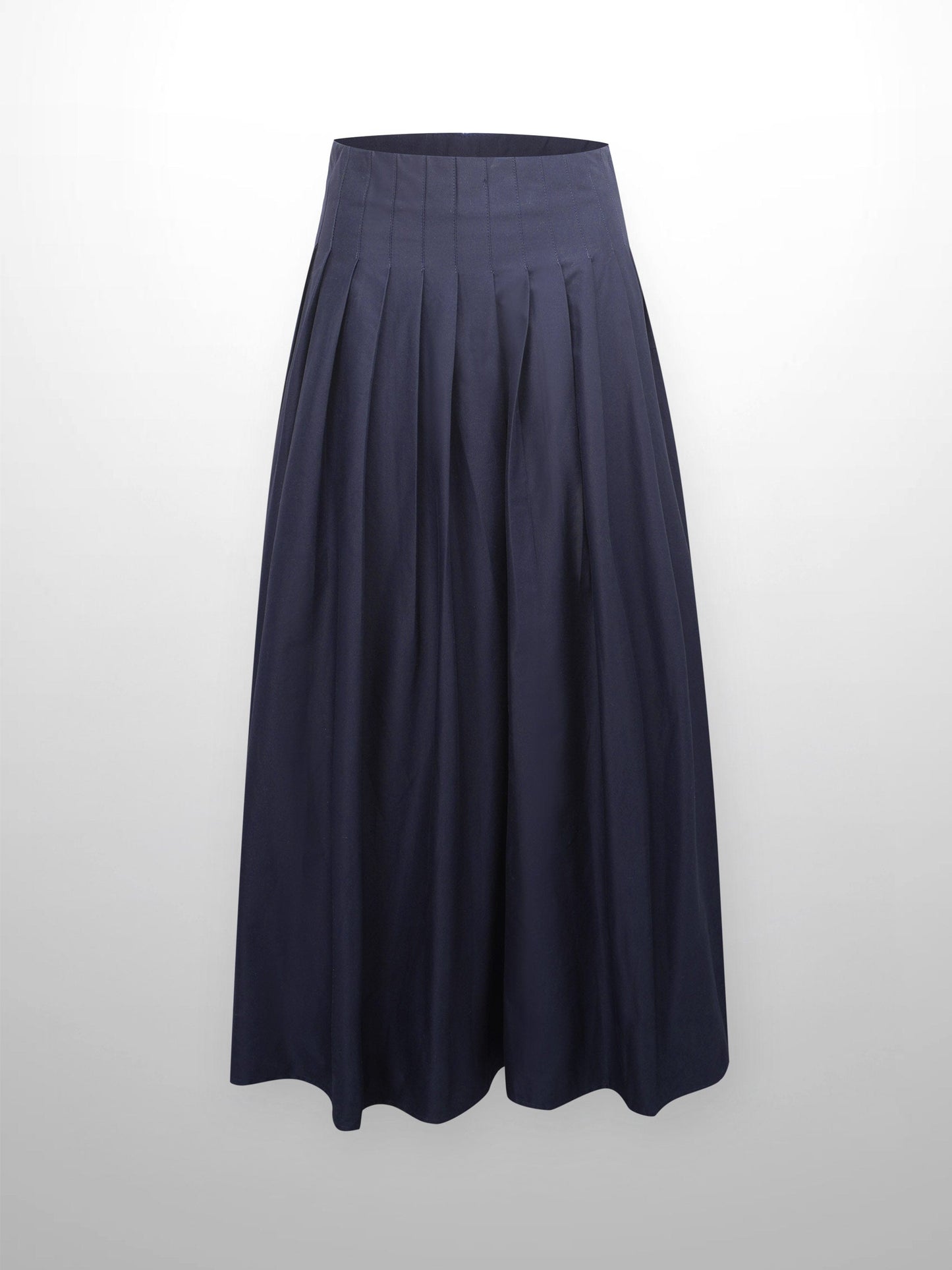 Full Pleated Skirt-Navy-0