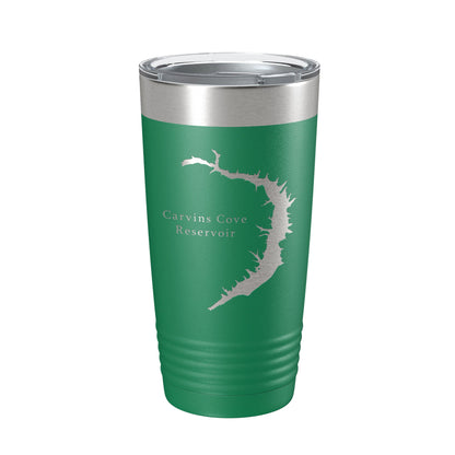 Carvins Cove Reservoir Tumbler Lake Map Travel Mug Insulated Laser Engraved Coffee Cup Virginia 20 oz-9