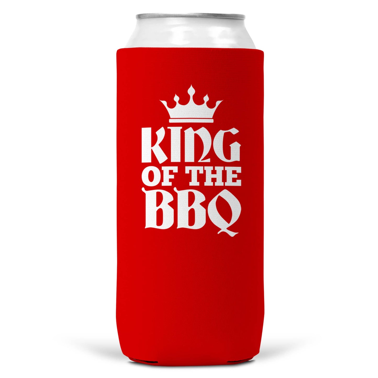 King Of The BBQ SLIM CAN Coozie Cooler | 12oz Slim Cans-1