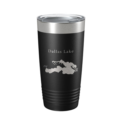 Dallas Lake Map Tumbler Travel Mug Insulated Laser Engraved Coffee Cup Indiana 20 oz-5
