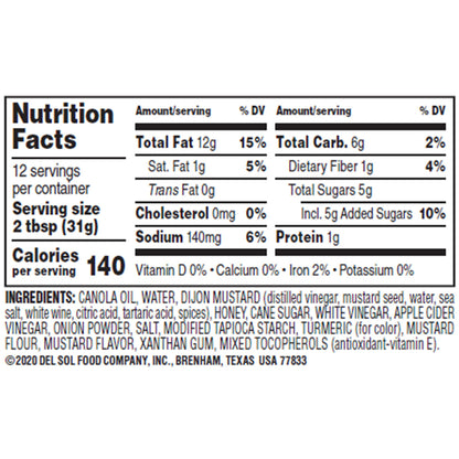 Brianna's Home Style Salad DressingHoney Mustard Dijon (6x12Oz)-2