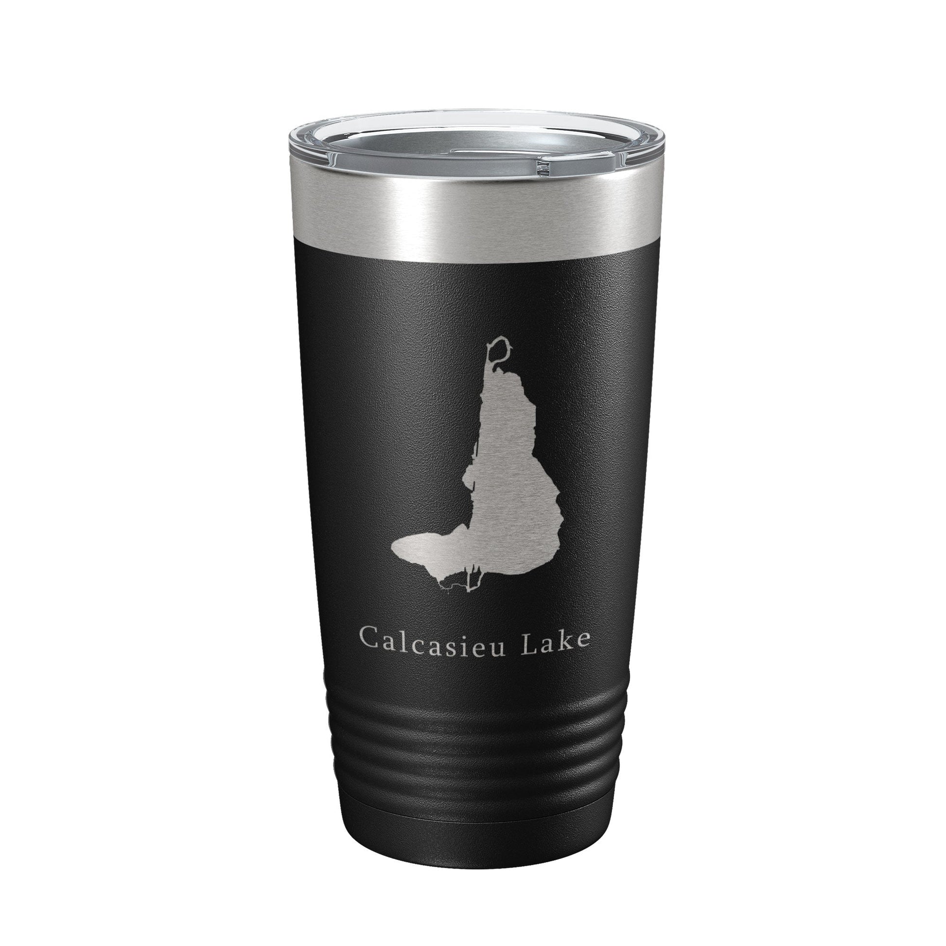 Calcasieu Lake Map Tumbler Travel Mug Insulated Laser Engraved Coffee Cup Louisiana 20 oz-0