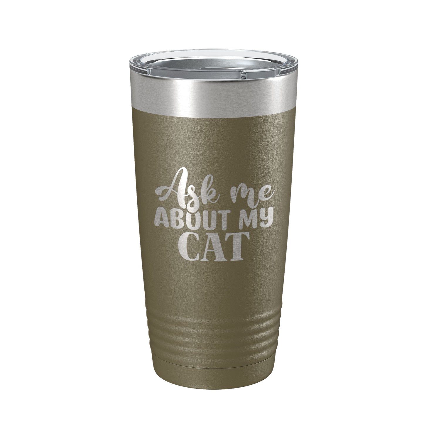 Ask Me About My Cat Tumbler Travel Mug Funny Cat Lover Gift Insulated Laser Engraved Coffee Cup 20 oz-21