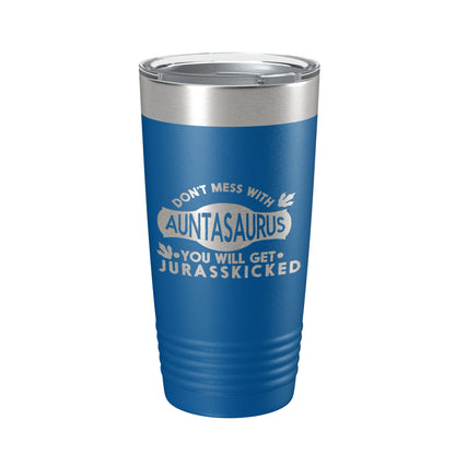 Auntasaurus Tumbler Funny Aunt Gift Travel Mug Jurassic Insulated Laser Engraved Coffee Cup Dinosaur 20 oz-6