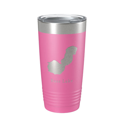 Bass Lake Map Tumbler Travel Mug Insulated Laser Engraved Coffee Cup Indiana 20 oz-11