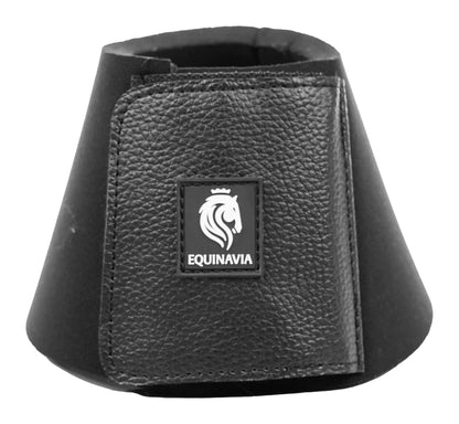 Equinavia Toki Bell Boots for Horses | Neoprene Overreach Boots - Black - L