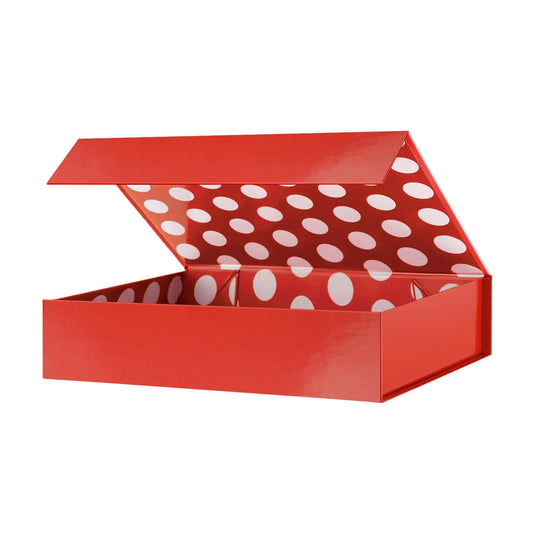 GREEN BEAN Valentines Gift Box 11x7.8x2.3 Inches Gift Box with Lid for Presents Red Magnetic Closure Gift Box Shirt Gift Box for Clothes