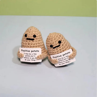 Potato Funny Expression Wool Pendant - Hand-Woven Ornament Keychain