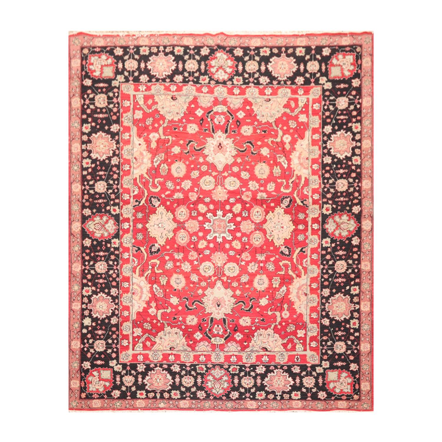 7'10" x 10' Hand Knotted Reversible Heriz Wool Area Rug Red-0