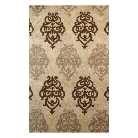 3'7" x 5'7" Handmade 100% Wool Transitional Oriental Area Rug Mint-0