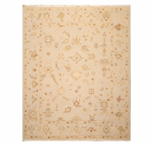 7'9" x 9'9" Hand Knotted 100% Wool Traditional Oriental Area Rug Moss-0