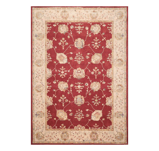 8'2"x11'8" Auth. Samarkand Coronado New Zealand Wool Area Rug Ruby Red-0