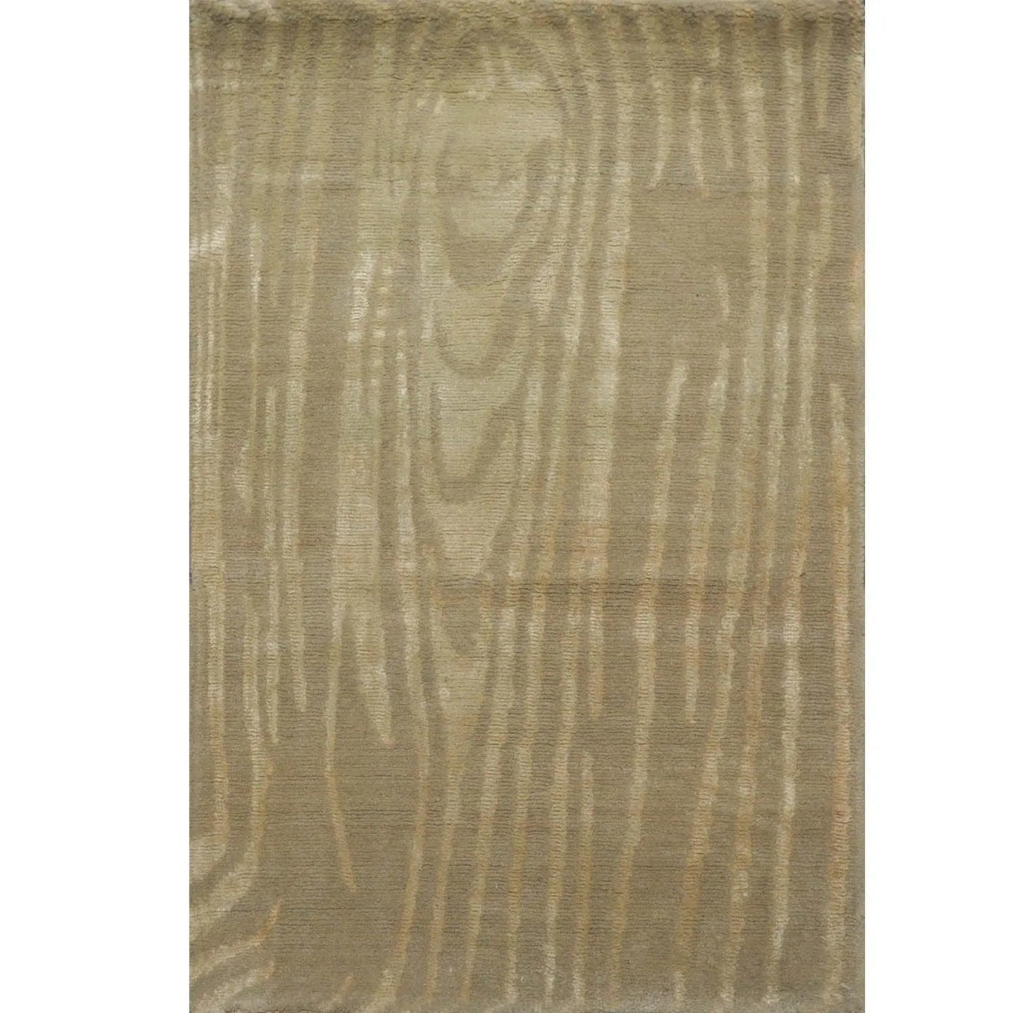 2’ x 3’ Hand Knotted Wool & Silk Modern Tibetan Oriental Area rug Gray-0