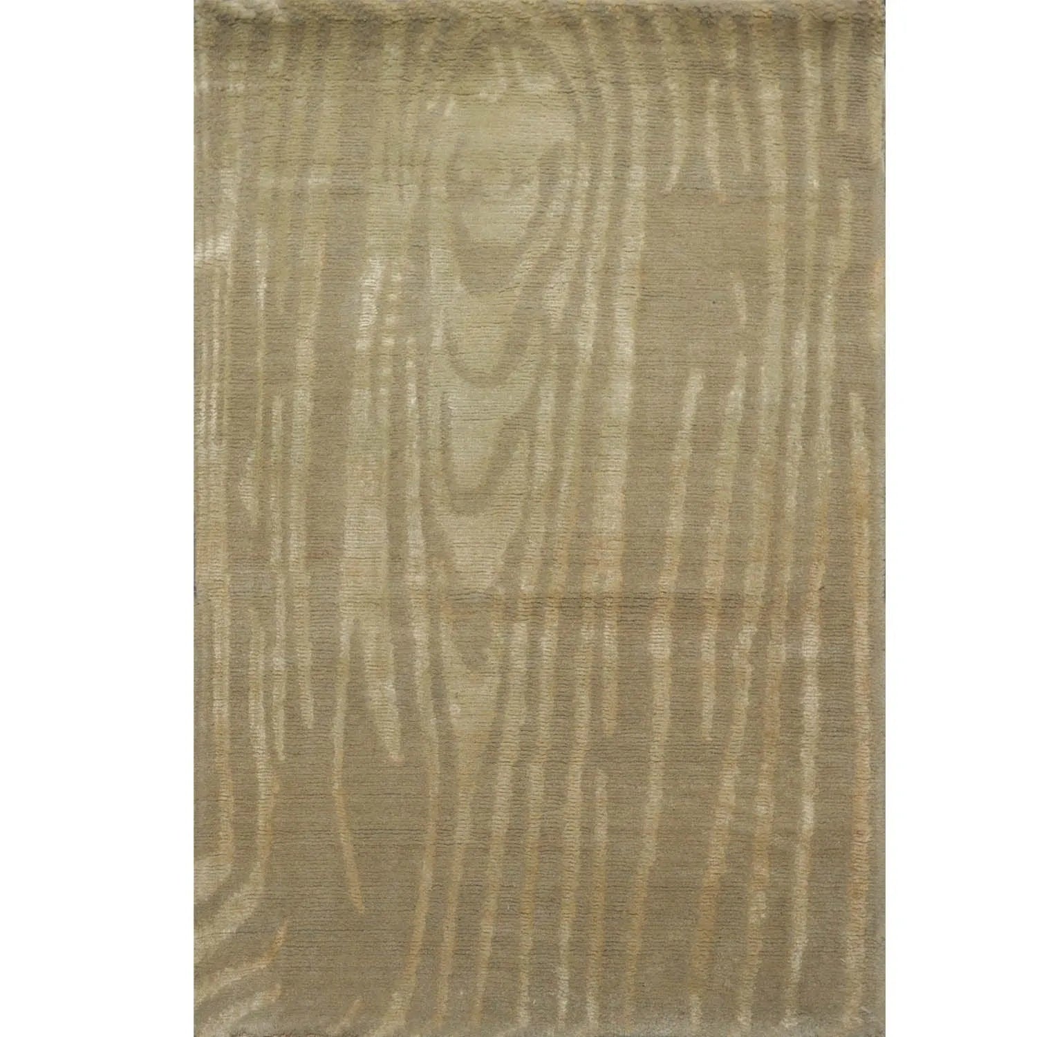 2’ x 3’ Hand Knotted Wool & Silk Modern Tibetan Oriental Area rug Gray-0
