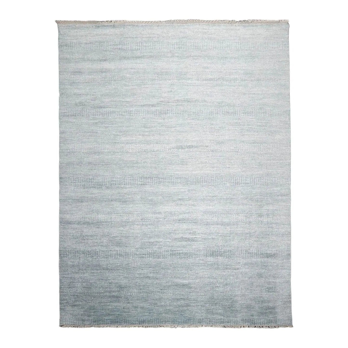 Multi Sizes Gray Hand Knotted Wool and Silk Modern Oriental Area Rug-0