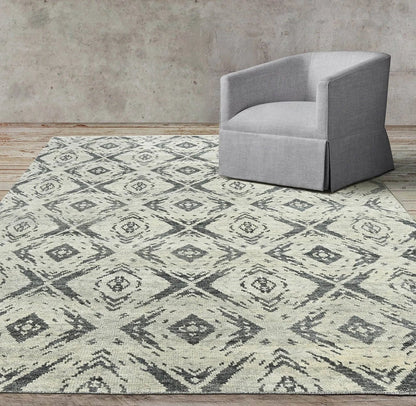 Multi Size Tone on Tone Gray Hand Knotted 100% Wool Turkish Oushak Modern & Contemporary Oriental Area Rug-0