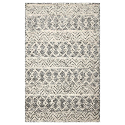 LoomBloom Multi Size Black Hand Tufted Transitional Geometric Wool Oriental Area Rug-9