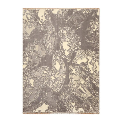 6' x 9' Hand knotted Oriental area rug 100% Wool Modern Gray-1