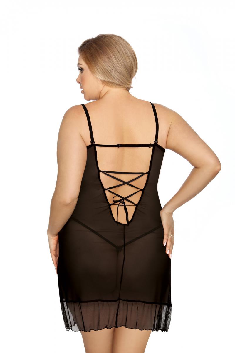 schwarzes Negligee AA052178 - 5XL/6XL-1