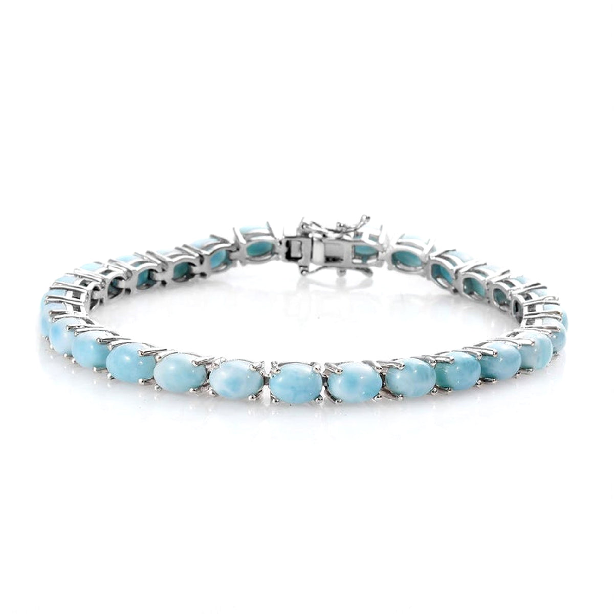 Larimar Tennis Bracelet – 925 Sterling Silver-0