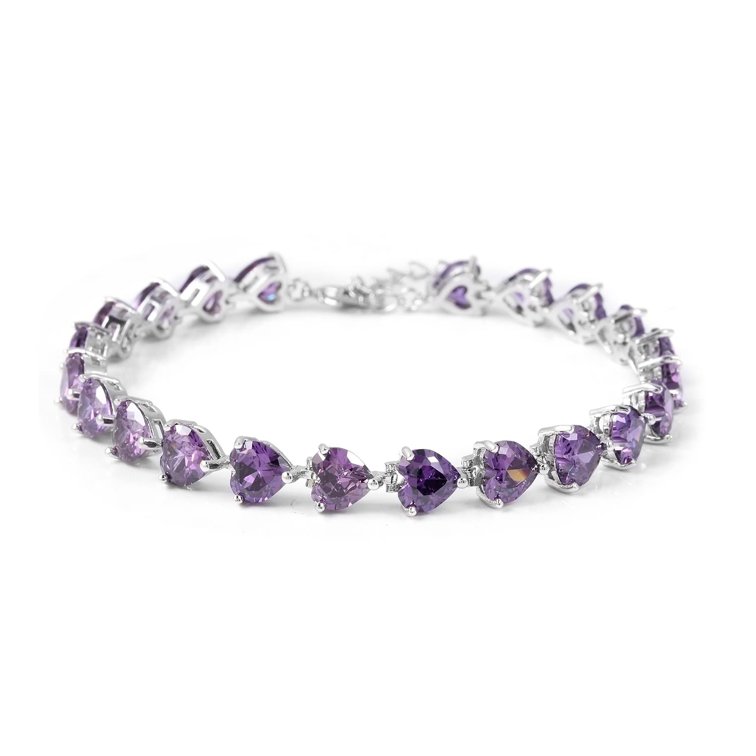 Amethyst Tennis Bracelet – 925 Sterling Silver-0