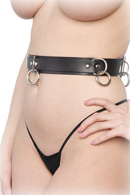 Strict Leather Punk Bondage Belt-0
