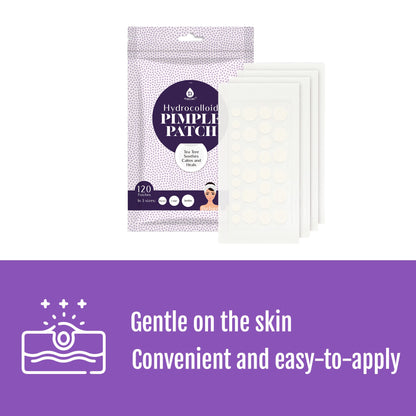 Hydrocolloid Pimple Patch, 120-Count, Multi Size Acne Solution 5 Pack-1