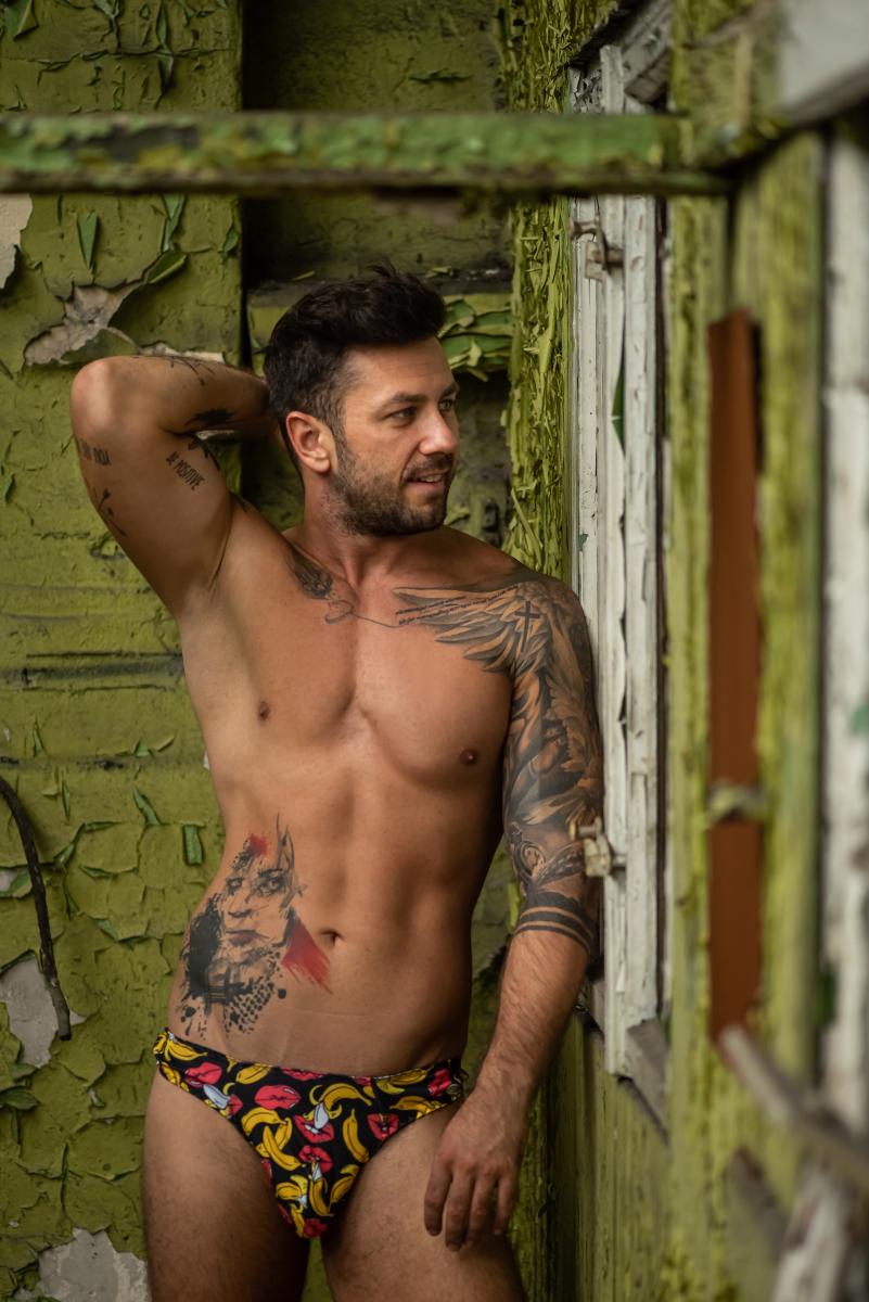 Herren String AM053675 Banana - 3XL-4