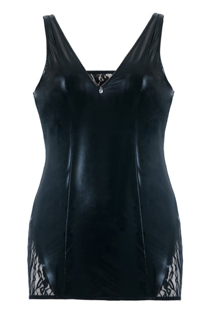schwarzes Wetlook Chemise SB/1002 54/56 Sexy Base Kollektion by Andalea-1