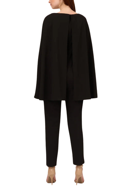 Adrianna Papell Crepe Capelet Jumpsuit-1