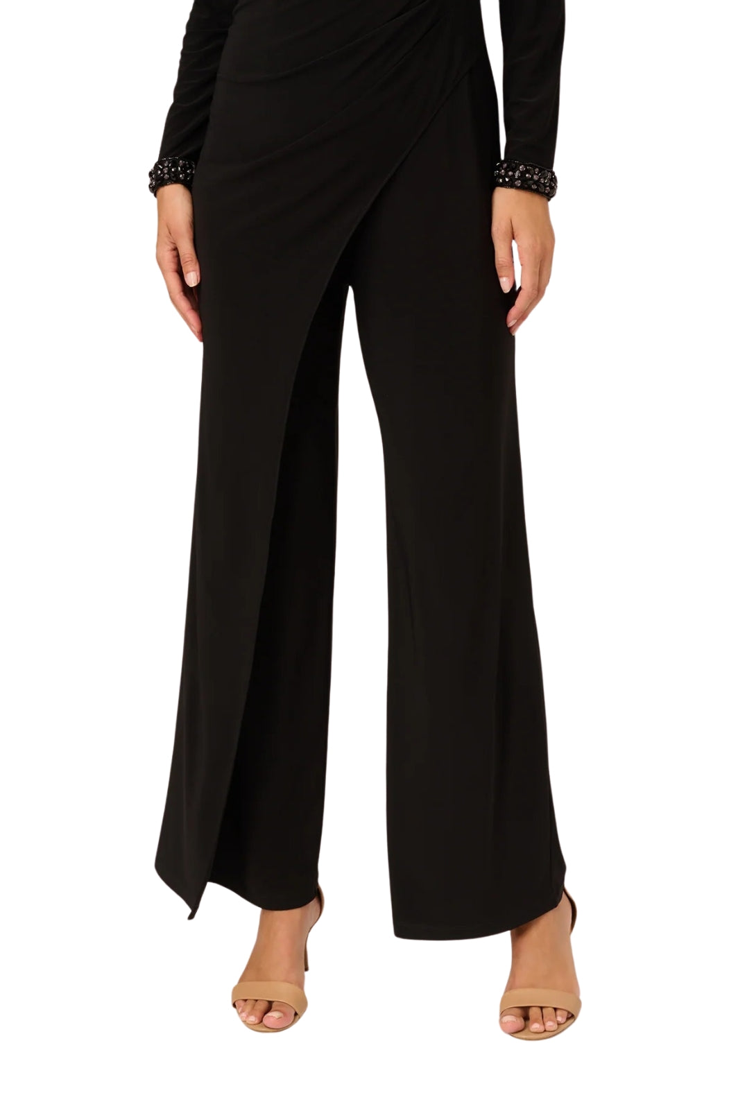 Adrianna Papell Jersey Asymmetric Neck Jumpsuit-2