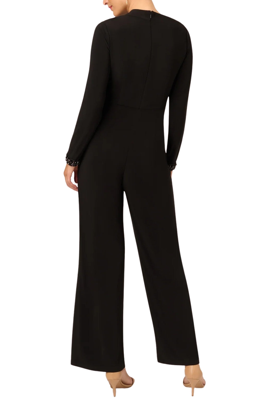 Adrianna Papell Jersey Asymmetric Neck Jumpsuit-1