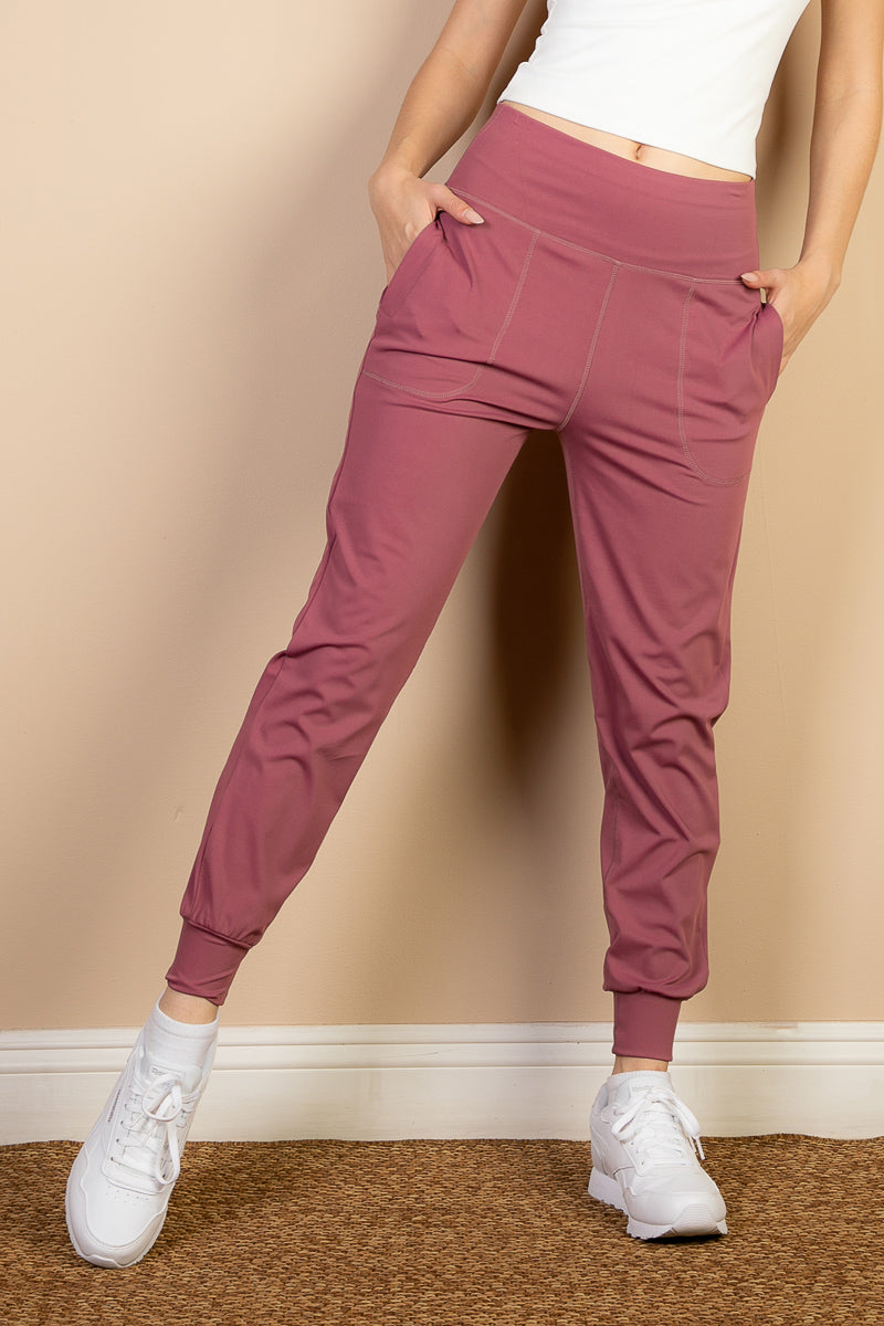 High Waisted Wide Waistband Joggers (CAPELLA)-6