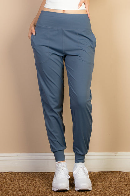 High Waisted Wide Waistband Joggers (CAPELLA)-0