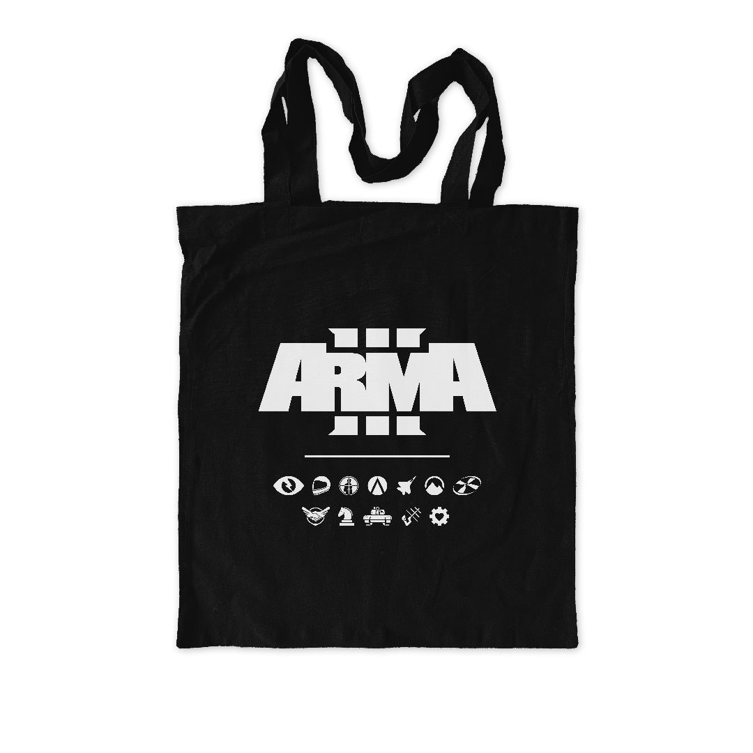 ARMA 3 - ECO FRIENDLY TOTE SHOPPING BAG | 5 PACK | BLACK-1